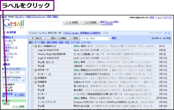 ラベルをクリック