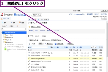 1［購読停止］をクリック
