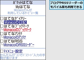 ブログやRSSリーダーのモバイル版も利用できる