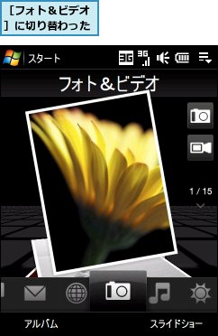 ［フォト＆ビデオ］に切り替わった
