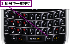 1 記号キーを押す