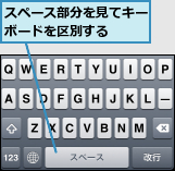 スペース部分を見てキーボードを区別する  