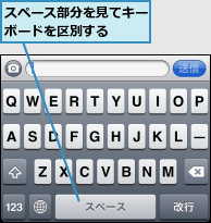 スペース部分を見てキーボードを区別する  
