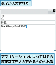 アプリケーションによってはそのまま数字を入力できるものもある,数字が入力された
