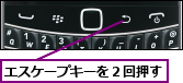 エスケープキーを２回押す