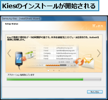 Kiesのインストールが開始される
