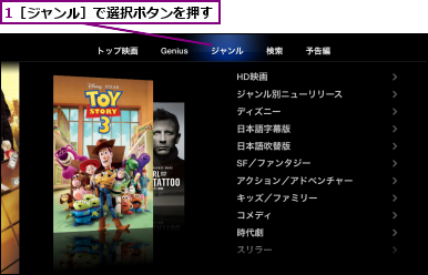1［ジャンル］で選択ボタンを押す